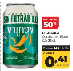 Alimerka El Aguila cerveza sin filtrar oferta