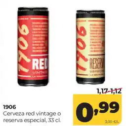 Alimerka 1906 cerveza red vintage o reserva especial oferta
