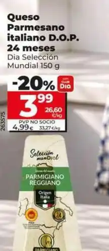 Dia Dia seleccion mundial - queso parmesano italiano d.o.p. 24 meses oferta