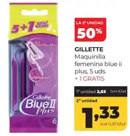 Alimerka gillette maquinilla femenina blue ii plus oferta
