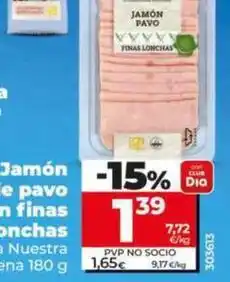 Dia Dia nuestra alacena - jamón de pavo en finas lonchas oferta