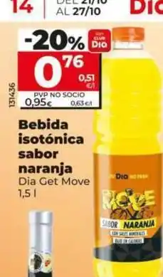 Dia Dia get move - bebida isotónica sabor naranja oferta