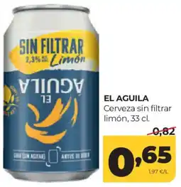 Alimerka El Aguila cerveza sin filtrar limón oferta