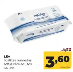 Alimerka LEA Toallitas húmedas soft & care adultos oferta