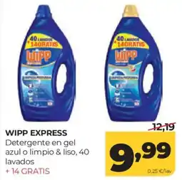 Alimerka Wipp express detergente en gel azul o limpio & liso oferta