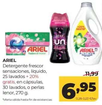 Ariel detergente frescor sensaciones