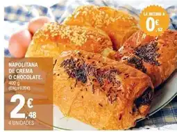 E.Leclerc Napolitana de crema o chocolate oferta