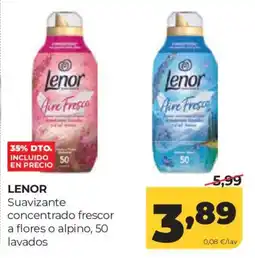 Alimerka Lenor suavizante concentrado frescor a flores o alpino oferta