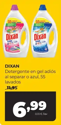 Alimerka Dixan Detergente en gel adiós al separar o azul oferta