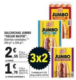E.Leclerc Oscar mayer - salchichas jumbo oferta