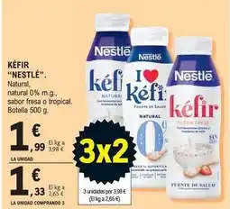 E.Leclerc Nestlé - kéfir natural, 0%, sabor fresa o tropical oferta
