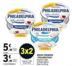 E.Leclerc Philadelphia - queso cremoso original o light oferta