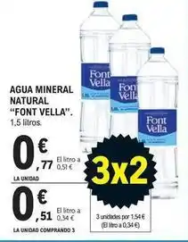 E.Leclerc Font vella - agua mineral natural oferta