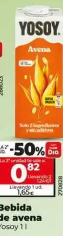 Dia Yosoy - bebida de avena oferta