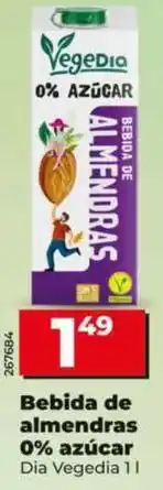 Dia Dia vegedia - bebida de almendras 0% azúcar oferta