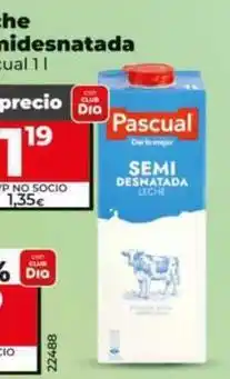 Dia Pascual - leche semidesnatada oferta