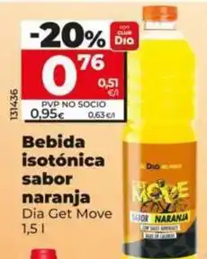 Dia Dia get move - bebida isotónica sabor naranja oferta