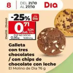 Dia El molino de dia - galleta con tres chocolates/con chips de chocolates oferta