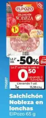 Dia Elpozo - salchichón nobleza en lonchas oferta