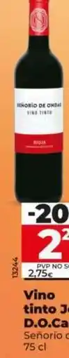 Dia Señorío de ondas - vino tinto joven d.o.ca. rioja oferta