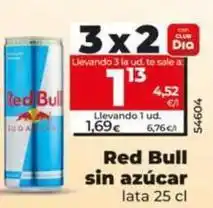 Dia Red bull - sin azúcar oferta