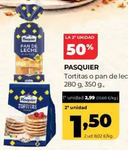 Alimerka Pasquier tortitas o pan de leche oferta
