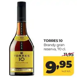 Alimerka Torres 10 Brandy gran reserva oferta