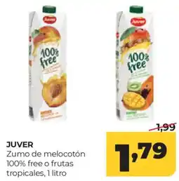 Alimerka Juver zumo de melocotón 100% free o frutas tropicales oferta