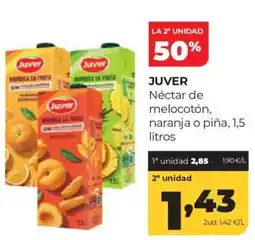 Alimerka Juver nectar de melocotón, naranja o piña oferta