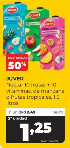 Alimerka Juver nectar 10 frutas + 10 vitaminas oferta