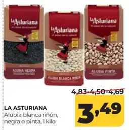 Alimerka La Asturiana alubia blanca riñón, negra o pinta oferta