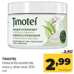 Alimerka Timotei mascarilla aceite de coco y aloe vera oferta