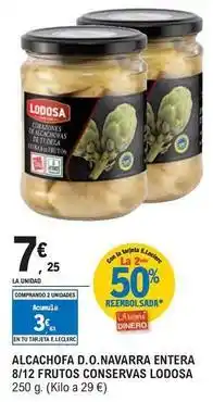 E.Leclerc Lodosa - alcachofa d.o. navarra entera frutos conservas oferta