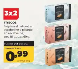 Alimerka Friscos mejillón al natural en escabeche o picante en escabeche oferta