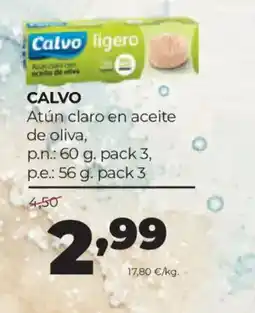 Alimerka Calvo atún claro en aceite de oliva oferta