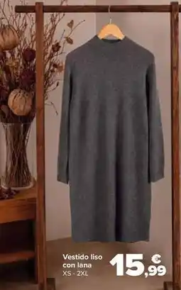 Carrefour Vestido liso con lana oferta