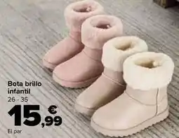 Carrefour Tex - bota brillo infantil oferta