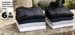 Carrefour Tex - camiseta cuello redondo o cuello cisne manga larga oferta
