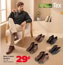 Carrefour Tex - bota o botín hombre oferta