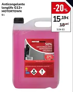 MotorTown Motortown anticongelante longlife G12+ oferta