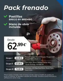 Aurgi Pack frenado oferta