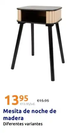 Action Mesita de noche de madera oferta
