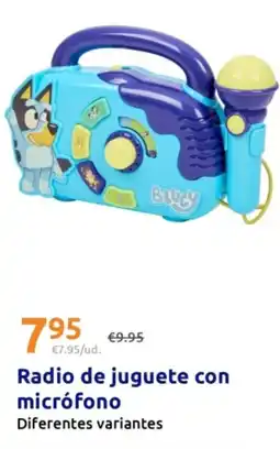 Action Bluey Radio de juguete con micrófono oferta