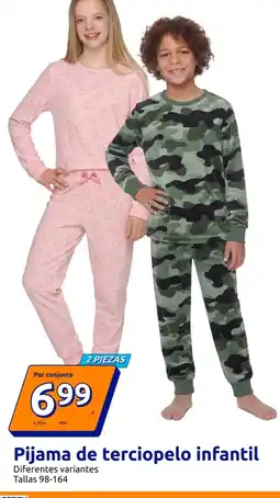 Action Pijama de terciopelo infantil oferta