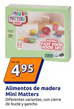 Action Mini Matters alimentos de madera oferta