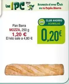 Masymas Pan barra mozza oferta