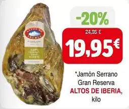 Masymas Serrano - jamón gran reserva oferta