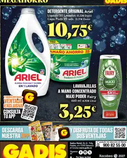 Gadis Ariel detergente original oferta