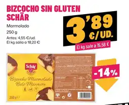 AhorraMas Schär bizcocho sin gluten marmolado oferta