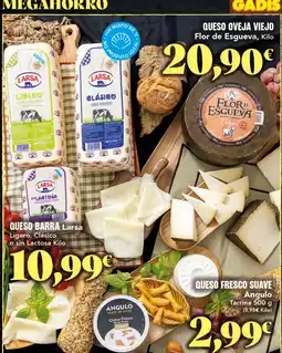 Gadis Larsa queso barra ligero clásico o sin lactosa oferta